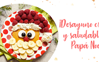 PANQUEQUE EN FORMA DE PAPÁ NOEL PARA EL PEQUE DE CASA