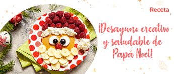 PANQUEQUE EN FORMA DE PAPÁ NOEL PARA EL PEQUE DE CASA