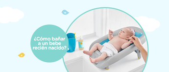 ¿Cómo bañar a un  bebé recién nacido?