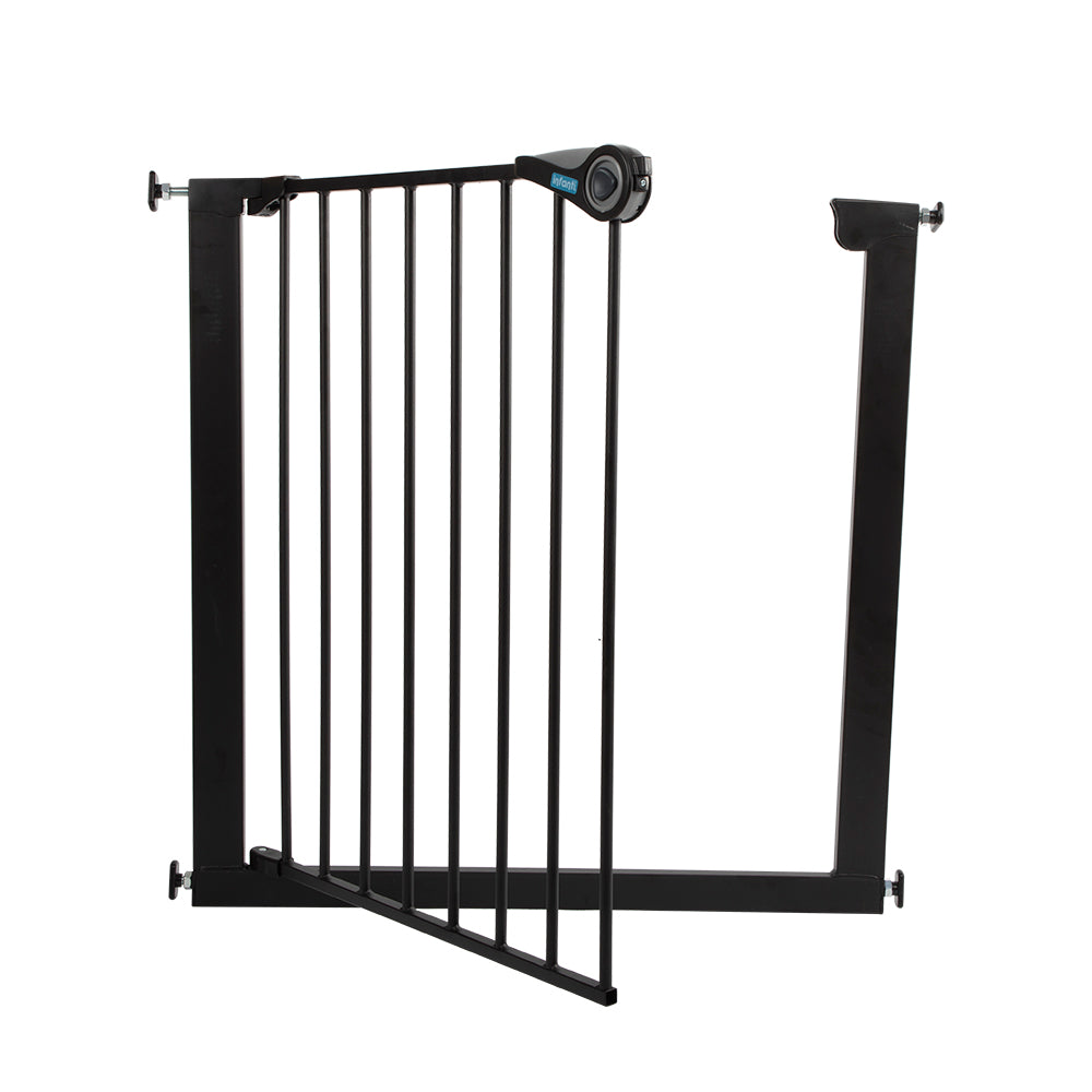COMOMY Safety Baby Gate - Puerta de seguridad extra ancha de 37.8 a 43.3  pulgadas, puerta de perro con cierre automático para puertas de casa