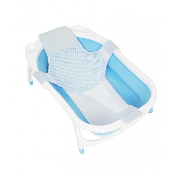 Hamaca de baño para bebés con bañera retráctil, soporte de seguridad Buba,  color azul liso