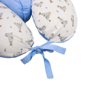 Almohada de Lactancia Pre y Post Natal Focas Azules