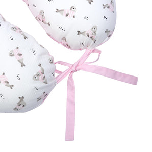 Almohada de Lactancia Pre y Post Natal Focas Rosadas