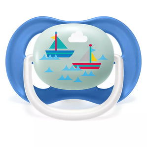 Chupón Ultra Air 1Pc 6-18m Botes Azul