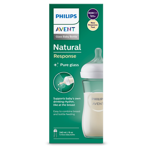 Biberón Natural de Vidrio Response 3.0 8Oz/240Ml Flow 3 -1M+