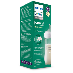 Biberón Natural de Vidrio Response 3.0 8Oz/240Ml Flow 3 -1M+