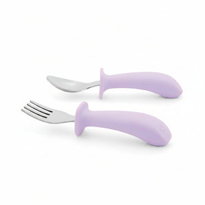 Set Cuchara Tenedor Morado