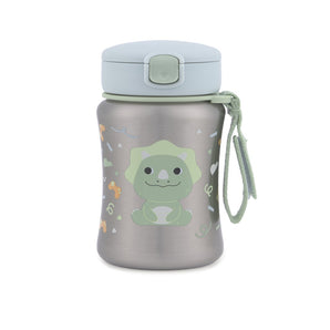 Ss Straw Bottle - Dino