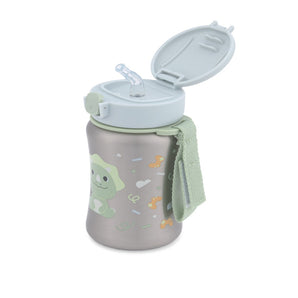 Ss Straw Bottle - Dino