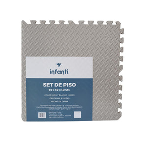Set de Pisos Eva Paq X9 Gris - Blanco