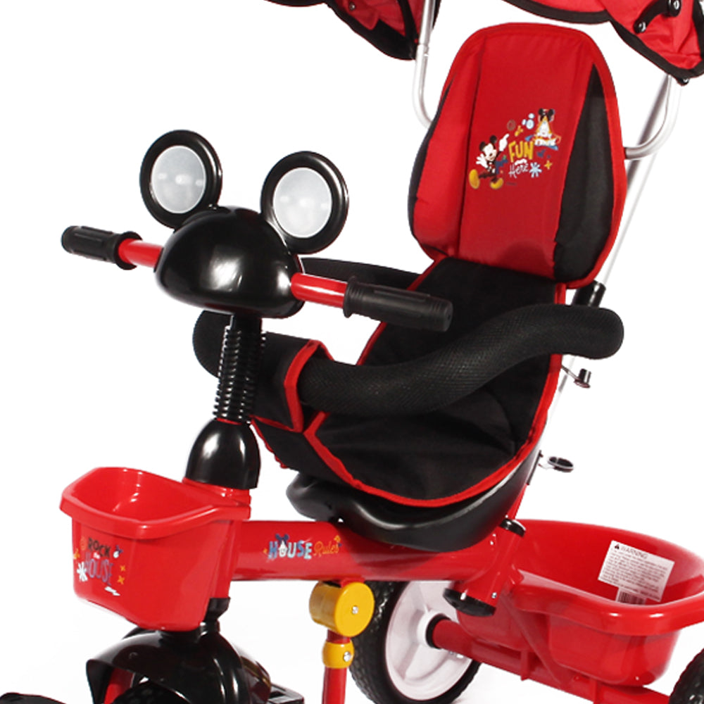 Triciclo Musical C/ Techo & Guia De Luxe Mickey