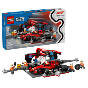 Lego F1 City: Parada Boxes y Mecánicos Ferrari F1 (60443)