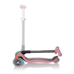 Scooter Plegable Primo Con Luces Rosado Pastel