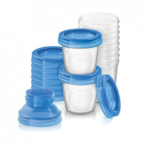 Recipiente Leche 180Ml X 10 Pcs+2 Adaptadores