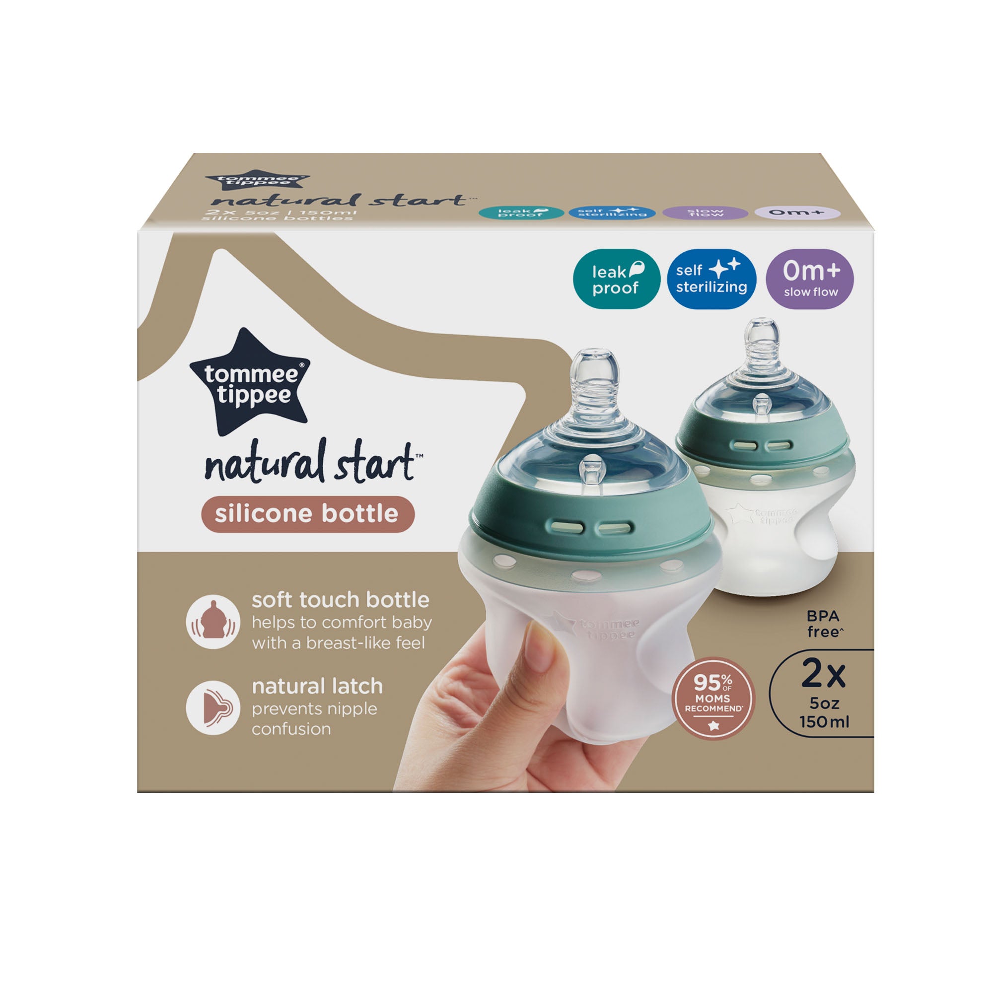 Biberón Natural Start Silicona 5Oz X 2 Unidades