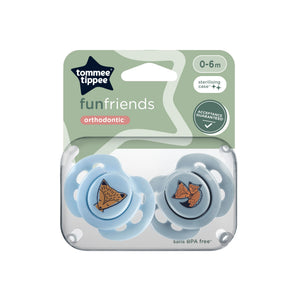 Chupones Fun Style 0-6M Niño - 2 Und