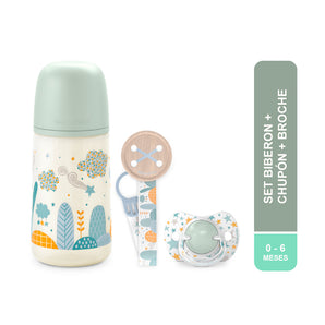Set Dreams: Chupón + Biberón+ Sujetador de Chupón