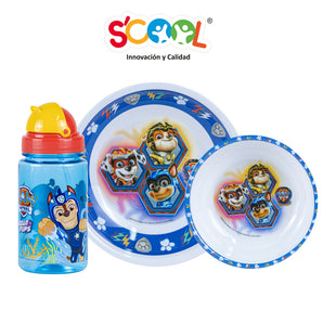 Set Melamine 3Pz C/Bot Pp Paw Patrol H Movie