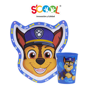 Set Plato Forma C/Vaso Paw Patrol H