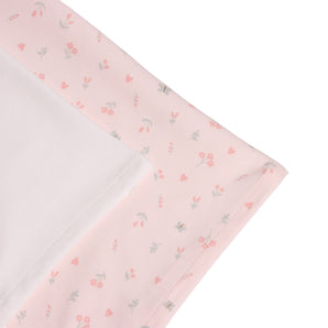 Pack x2 Sabanas Bajeras Colecho MM Flores/Blanco Cremoso