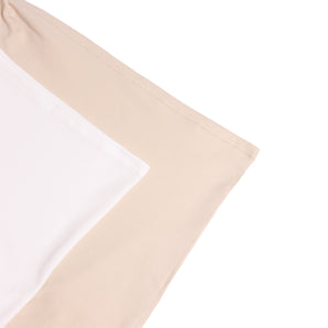 Pack x2 Sabanas Bajeras Pack & Play UTS Beige Papel/Blanco Cremoso