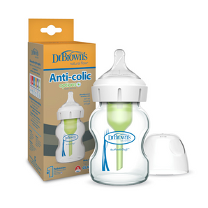 Biberón De Vidrio Opt+ Boca Ancha 5Oz.
