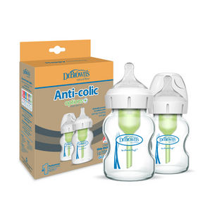 Set 2 Biberones de Vidrio Boca Ancha 5Oz