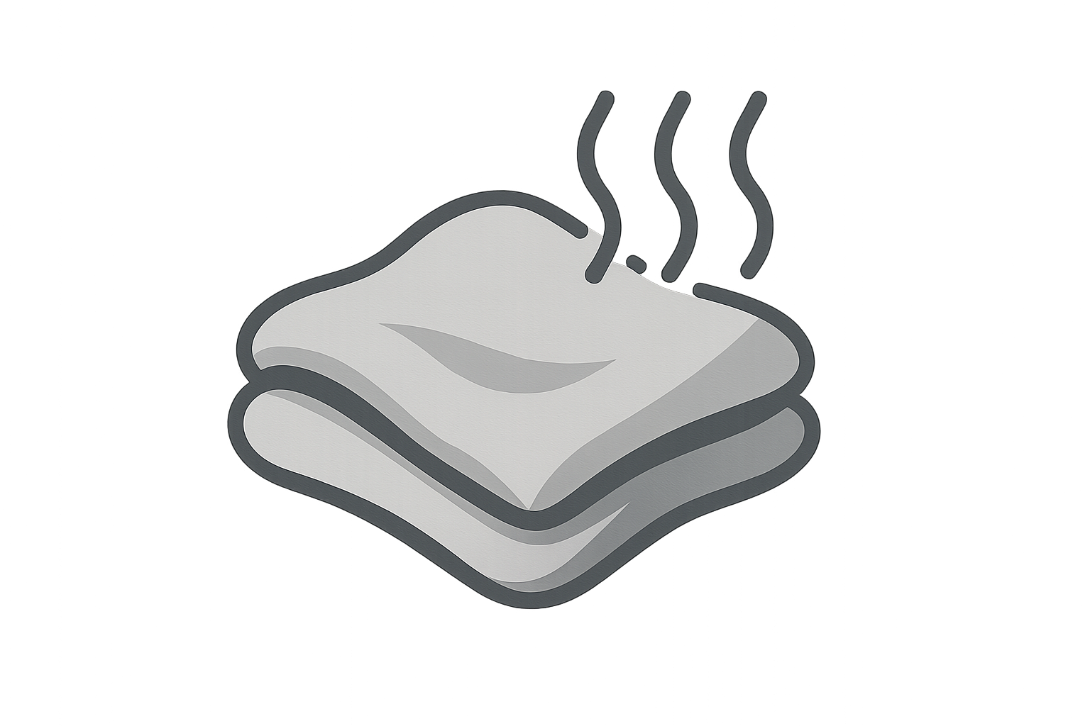 icono en tonos grises de suavidad textil para bebes